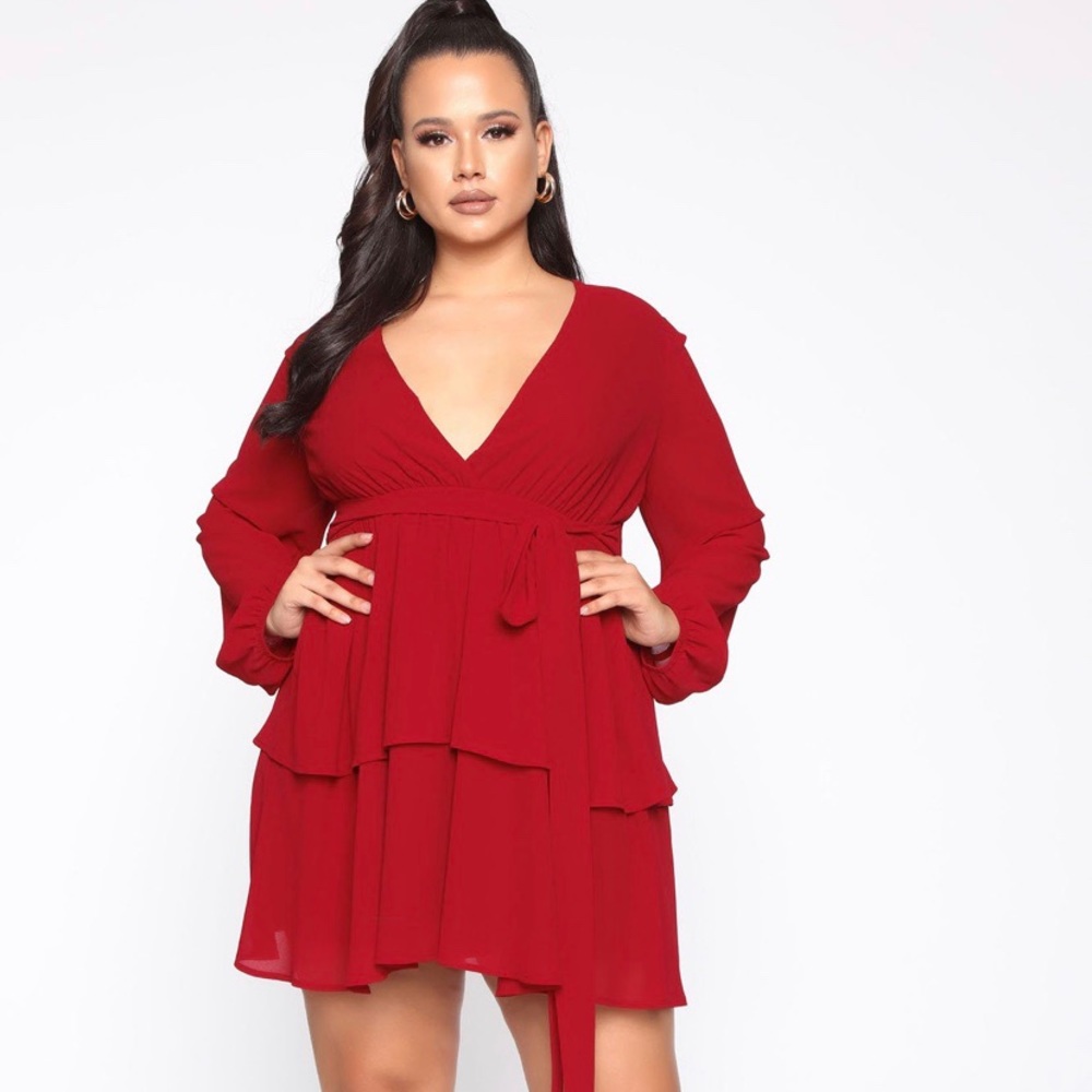 You're Such A Flirt Mini Dress - Wine